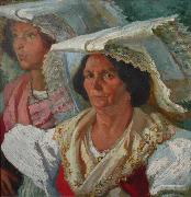 ESCALANTE, Juan Antonio Frias y portrait of pacchiana oil painting on canvas